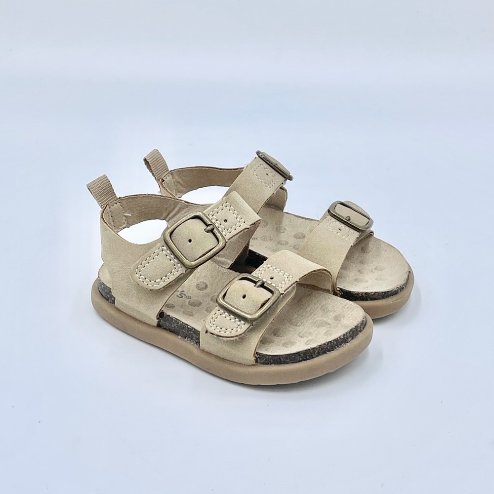 Carter’s Baby Boy Every Step First Walker Sandals Tan Faux Leather Boy’s 4 Month